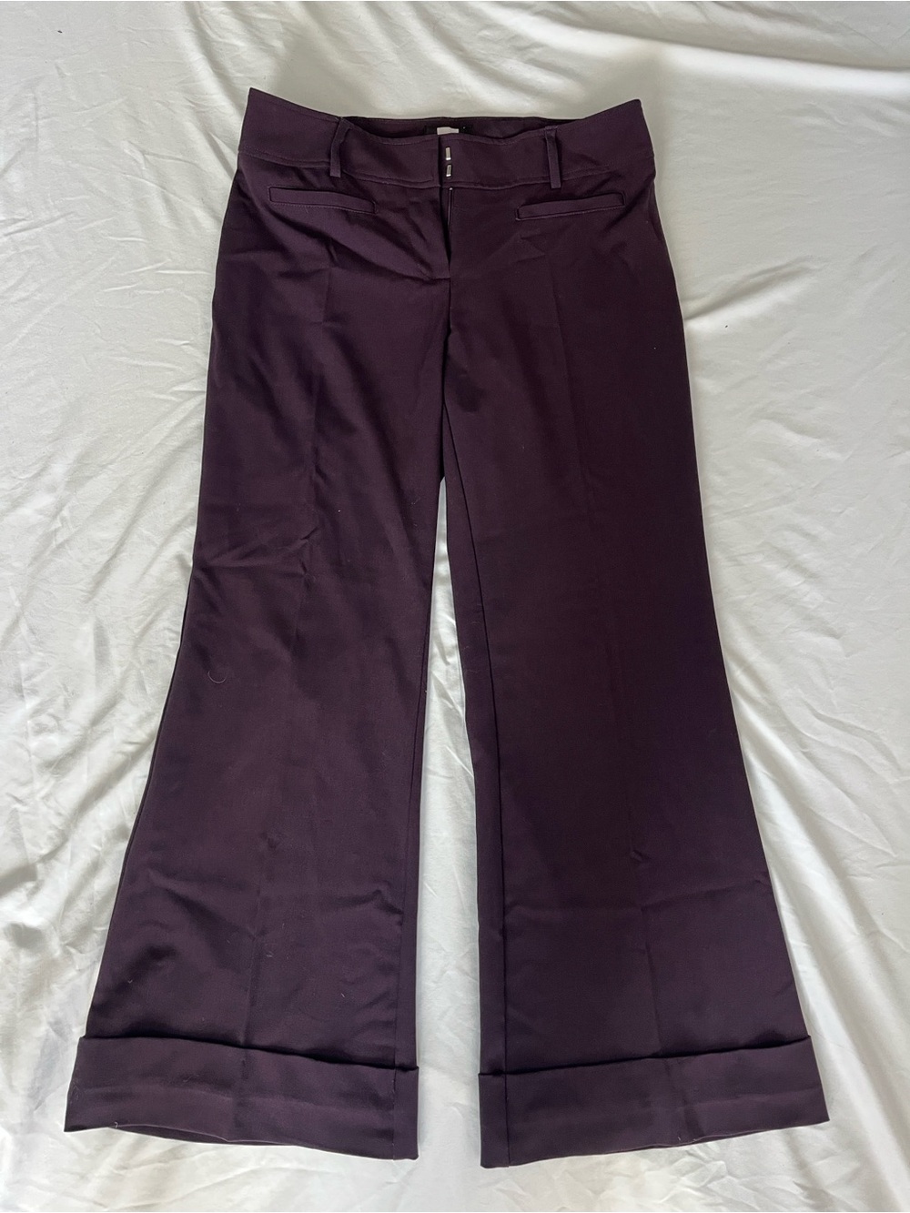 Studio Boot Cut Dress Pants in Deep Plum